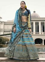 Silk Light Blue Bridal Wear Embroidery Work Readymade Lehenga Choli